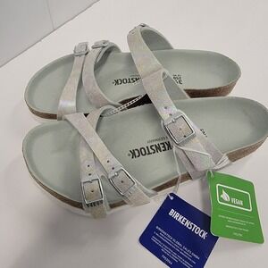 NWT Birkenstock Franca Iridescent Matcha Microfiber Vegan EU 39‎